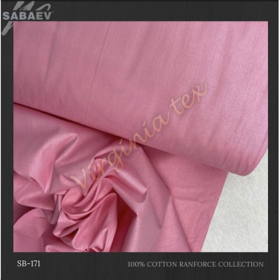 bumbac satinat uni sb 171 roz 240 cm material bumbac ranforce Oeko-Tex 5 ML